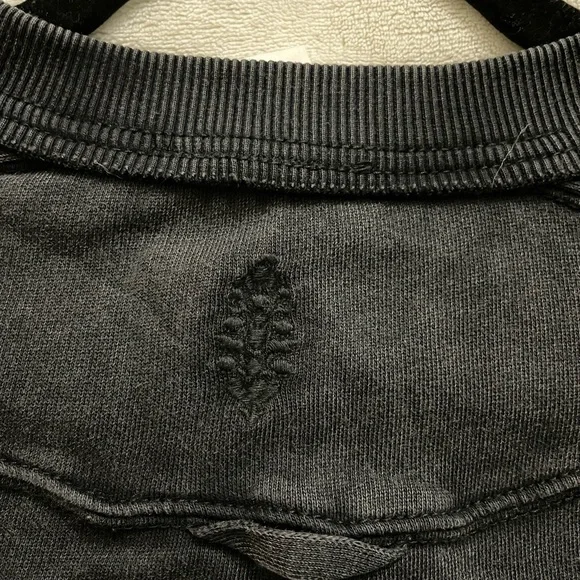 Free People Movement Hatch Intercept Sweatshirt Black Washed out Size L - Picture 6 of 7